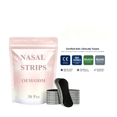 Medical Standard Anti-Snoring Nose Strips ISO13485 ISO9001 CE Certified, Hypoallergenic Latex Free Breathable OEM Manufacture