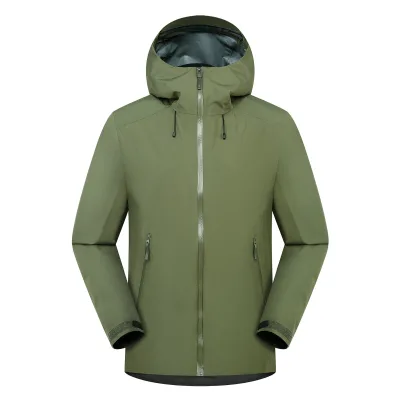 Women's Coated Three-Layer Waterproof Breathable Sports Jacket Zipper for Summer Outdoor Travel HardShell Jacket