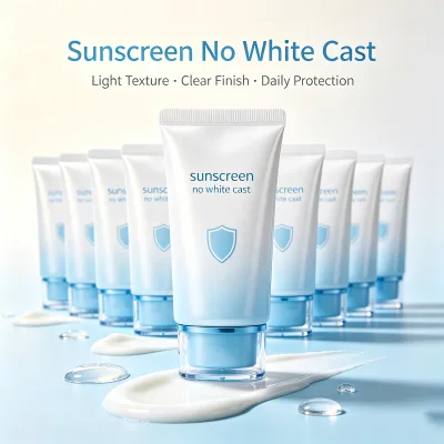 Sunscreen No White Cast Clear Invisible Sun Lotion, Hydrating Non-comedogenic Facial Sunscreen for Daily Outdoor Use