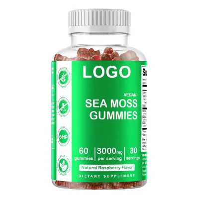 Logo Customize Sea Moss Gummies Bears 100% Natural Organic for Immune System Sugar Free
