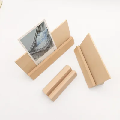 Beech Walnut Wood Postcard Business Card Holder