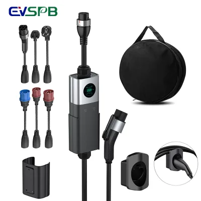 22KW Portable EV Charger with Shuko CEE Plug Travel EV Charging Station Type 2 Electric Vehicle Car Charger Station