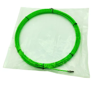 Plastic Helicoidal Fish Tape with Fixed Flat Tips 4mm 10M Wire Cable Puller for Electrician Wiring Installation