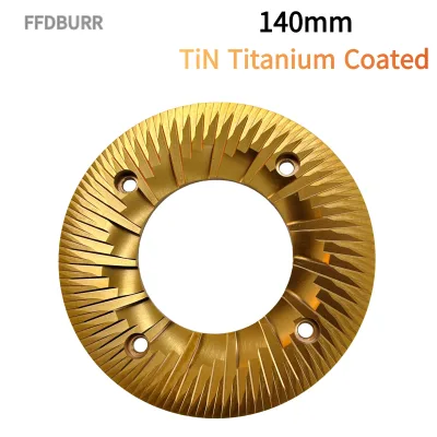 High-Volume140mm TiN Titanium Coated Coffee Grinder Burr Grinding Disc Compatible with Ditting 1403 Mahlkonig Performance Cafe