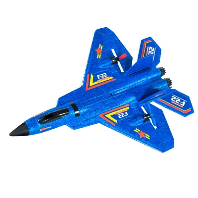 HYUE Remote Control Aircraft F22 Avones De Espuma RTF 2.4Ghz 6-axis Gyroscope with Light Strip Jet Fighter Aircraft Toys