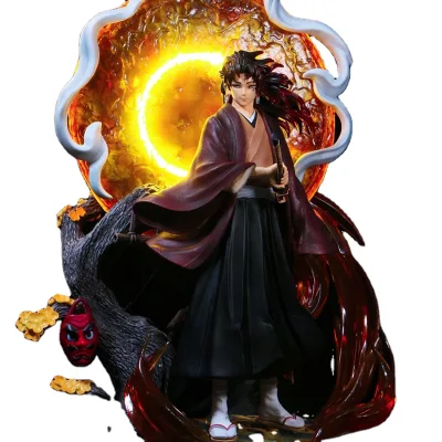 Selling New Japanese Anime Figures Demon Slayer Tsugikuni Yoriichi with Light Action Figures for Collect