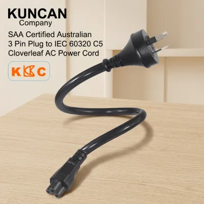 Universal Australian C5 Power Cord Slim Structure Ideal for Tight Space Equipment Connection