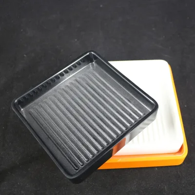 Modern Square Melamine Plastic Serving Box Colorful Ceramic Imitating with Multifunction for Desserts Heatable Food Box