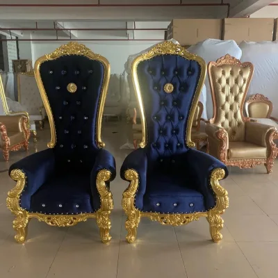 Hot Sale Factory Great Modern Antique Style Wedding King and Royal Throne Chair High Back for Living Room