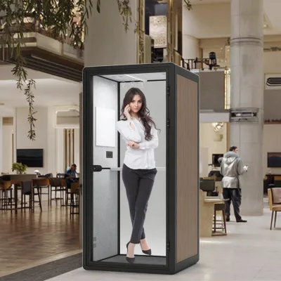 Super Box S Size Heavy Duty Phone Booth for One Person Double Glass Working Pods Silent Office