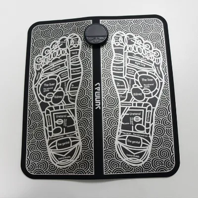 SUNMAS Black Wholesale Portable Ems Foot Massage Pad Relax Electric Mat Foot Circulation Massager Reflexology Foot Massager Mat