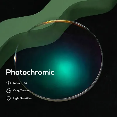 1.56 Photochromic HMC Eyewear Prescription Lenses Optical Lens Photochromic Cycling Glasses Transitional Lens