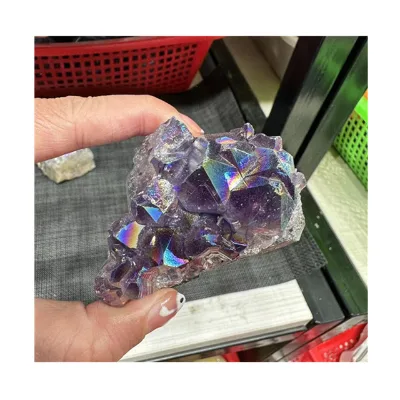 Natural Quartz Crystals Healing Stone Rocks  Aura Amethyst Cluster Crystal Geode Gemstone Decoration Amethyst Geode for Sale