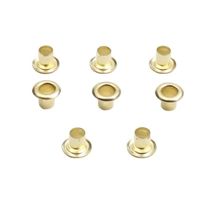 Stainless Steel Gold Surface Treatment Eyelet 8mm Diameter X 5mm Height for Leather Bags
