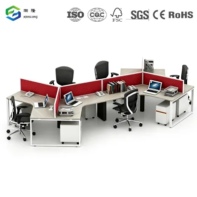 6 Seater Extendable European Style Modern Office Desk Mobile Storage Separator Bar Metal Frame with 5 Year Warranty