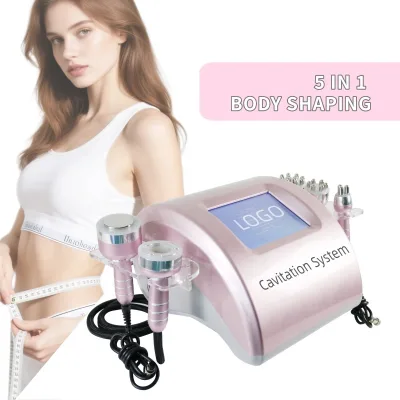 40k Portable Ultrasound Cavitation Machine RF Lipolaser Cellulite Reduction 5 Handles Vacuum Cavitation Machine