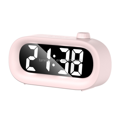 LED Digital Alarm Clock with Temperature and Date Large Display Charging with AAA Battery Countdown Timer