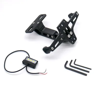 Adjustable CNC Aluminum Rear Turn Signal Lamp Holder Universal Motorcycle License Plate Bracket Fender Motorcycle Accessories