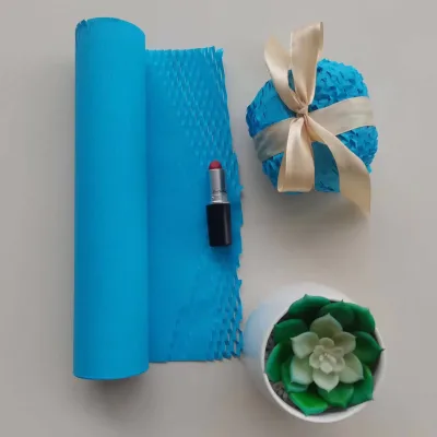 Stylish Honeycomb Cushion Packaging Kraft Buffer Paper Sheet Wrapping Glass Cosmetics Wine Material 100% Recyclable