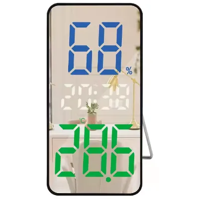 Reliable Reputation Large Table Alarm Clock Weather Temperature and Adjustable Brightness Desk Clock Led