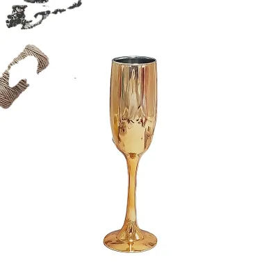 Electroplated Sustainable 180ml Cocktail Goblet with Wine Glass Stem for Parties Gatherings and Weddings