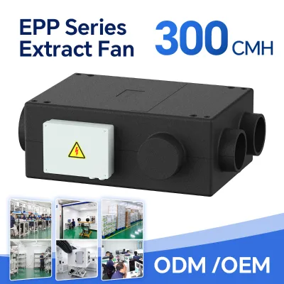 Duct Fan Ventilation Unit Energy Efficient Wall Mount Office Monitoring Control Mechanical Extract Fan