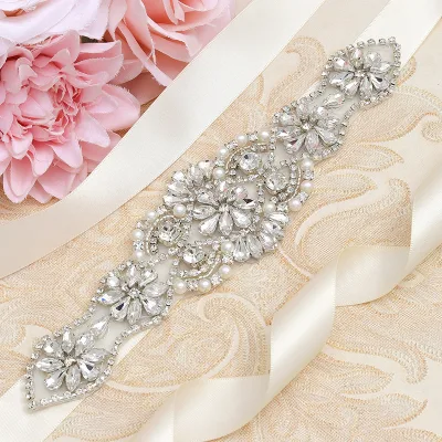 Western-Style Wedding Belts with Rhinestone & Pearl Embellishments Accessories for Brides and Gowns
