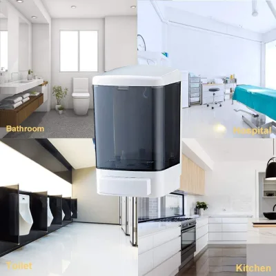 Luxury Commercial Manual Soap Dispenser Wall-Mounted Liquid Pump for Hand Wash Industrial-Modern ABS Plastic Guangdong Origin