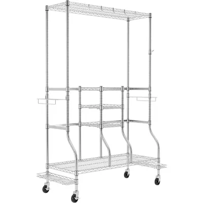 New Design Golf Equipment Organizer Rack, Golf Bag Storage Rack for Garage,Golf Garage Shelving Fits 2 XL Bags & Accessories