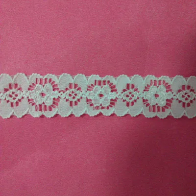 Wholesale Lace Trim Corded Crochet for Dress/elastic Lace Trim