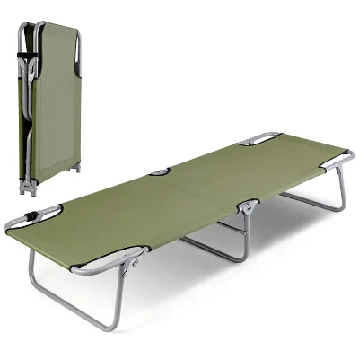 Portable Steel Frame Metal Camping Chair Sleep Bed