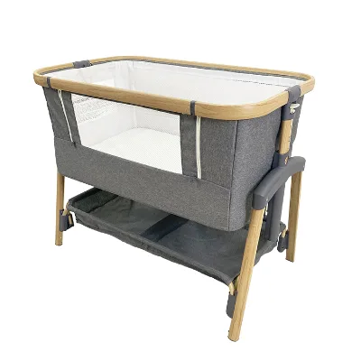 Wholesale Classic Baby Basinet Kids' Cribs With 4 Wheels Foldable Convertible Baby Crib Luxury Crib Bedside Bed