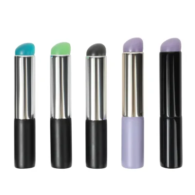 Bearable Low MOQ Custom Logo Designer Travel Soft Custom Made Silicone Natural Angled Black Professional Individual Face Makeup