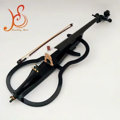 Professional 4/4 Electric Cello Solid Wood Full Size Electronic Cello for Beginners Performance Musical Instrument