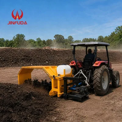 Wheel Type Walking Compost Turner Low Noise Organic Fertilizer Plant Turning Equipment