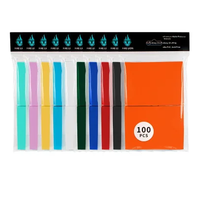 CT Hot Sales-Orange Carin Grain Frosted Sleeve Two-Layer Card Film Matte Brand Plastic Material 100 Pack