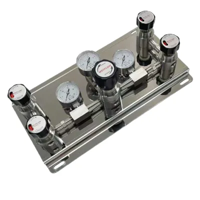 1/2" Semi Auto Changeover Manifolds for High Flow Application 316L Stainless Steel Gas Panel