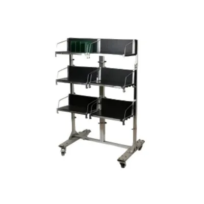 Hanging Basket ESD Antistatic Industrial Cart Stainless Steel PP Conductive Plates PCB Storage Trolley for SMT Workshop