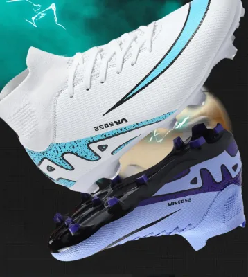 Athletic Football Shoes Men Mesh Custom Soccer Boots High Quality TPU Wear Resistant Cleats Multi-Ground Manufacturer on Sale