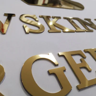 Custom Made Non-Illuminated 3D Aluminum Wall Mount Signage PVC Acrylic Metal Logo Number Graphic for Advertising Waterproof