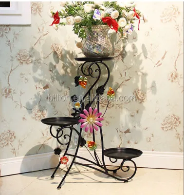 garden iron flower rack for home