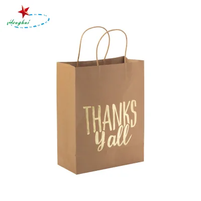 Custom Logo Printed Packaging Paper Bag With Handle Carrier Bag Paper
