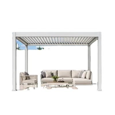 Outdoor Gazebo Patio Gazebo Hardtop Gazebo with Netting and Curtains, Metal Gazebo Shelter for Backyard Garden Deck Patio