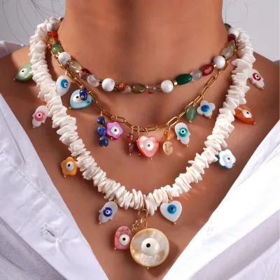 2025 New Style Beaded Necklace - European Bohemian Necklace - High-Quality Natural Stone Eye Necklace