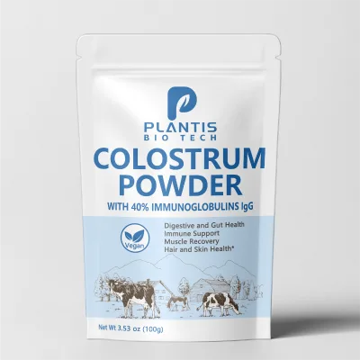 Plantis Pure Gut Health Supplement Customised Bovine Colostrum Extract Organic Cow Milk Bulk Powder