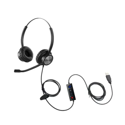 Professional Call Center Headset USB Plug & Play, ENC Microphone for Crystal Clear Calls, Office PC Headphone - Wholesale Price
