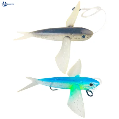 Soft Plastic Flying Fish Lure Realistic Bionic Trolling Bait for Tuna Marlin Offshore Saltwater Fishing Tackle