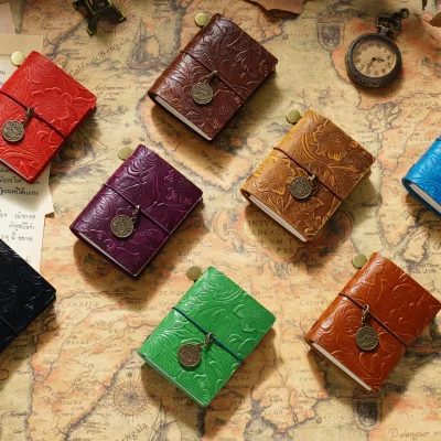 Mini Traveler's Notebook for Foreign Trade Loose-Leaf Notepad with Cowhide Pocket Diary Gift Edition