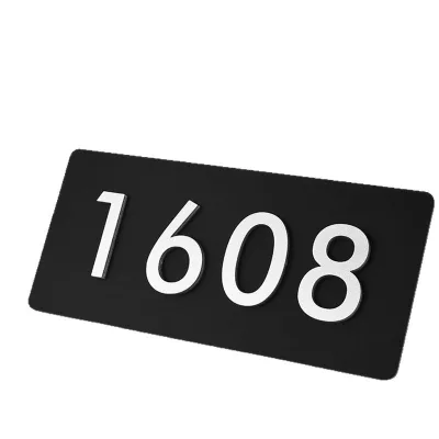 High-End Brand Acrylic Digital Door Sticker Wall-Mounted LED Light Source for Hotel Home Office 1-Year Warranty Room Number