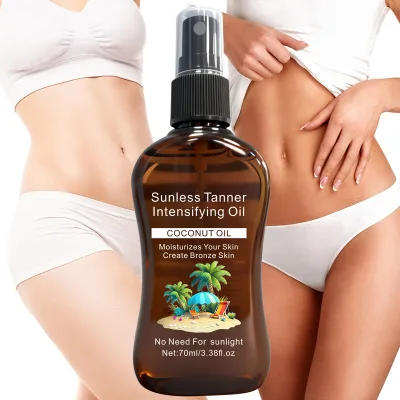 OEM Private Logo Natural Created Antique Bronze Colored Skin Sun Tanning Sunless Tanners Intensifying Oil
